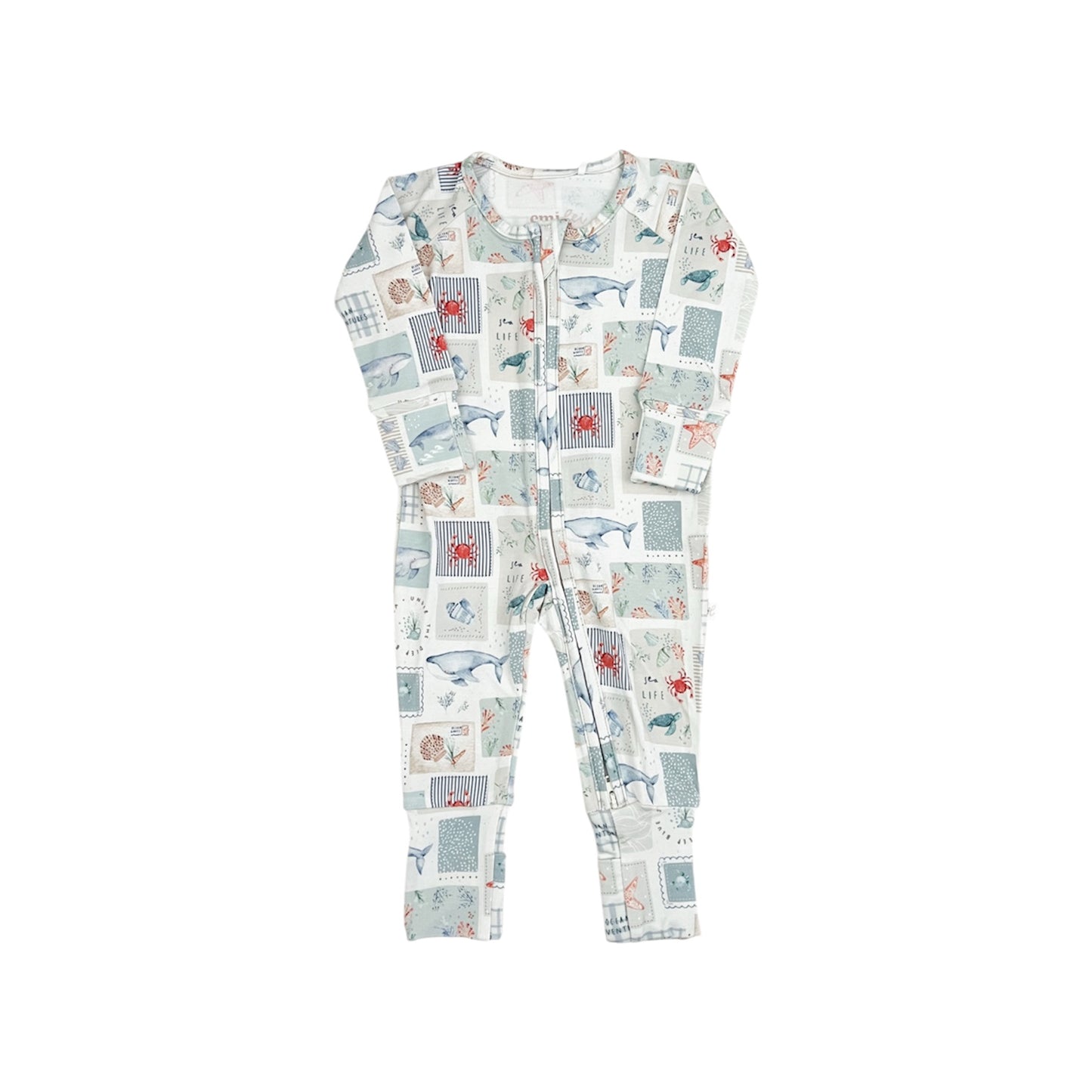 Bamboo Convertible Footie Romper | Sea Life