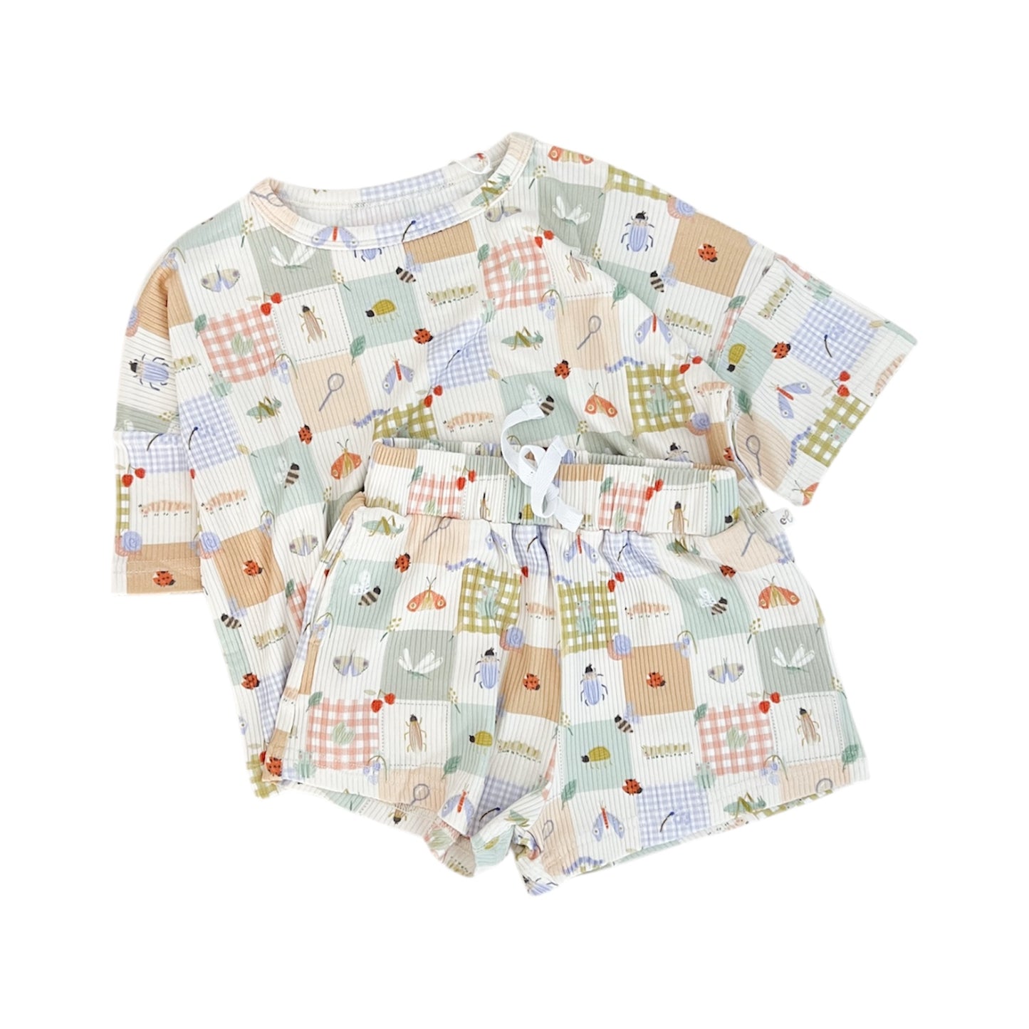 Ribbed Bamboo Boxy Tee & Short Set | Bugs