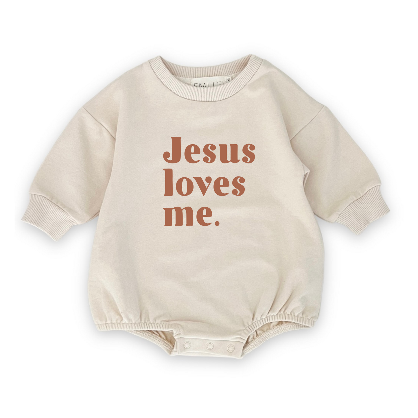Everyday Sweatshirt Romper | Jesus Loves Me