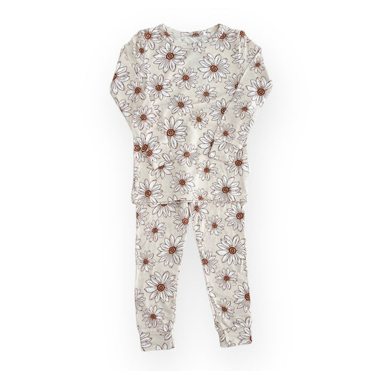 Bamboo Two Piece Toddler Set | Neutral Daisy