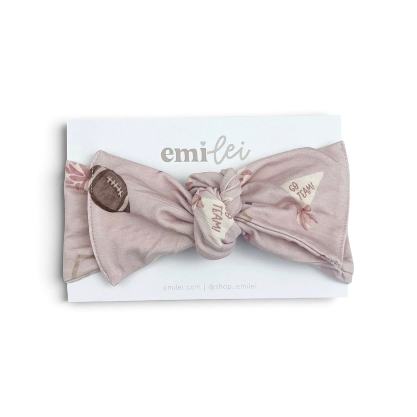 Bamboo Adjustable Bow | Frilly Football (Mauve)