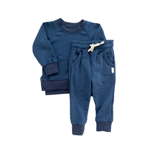 Crewneck Sweatshirt & Jogger Set | Blue