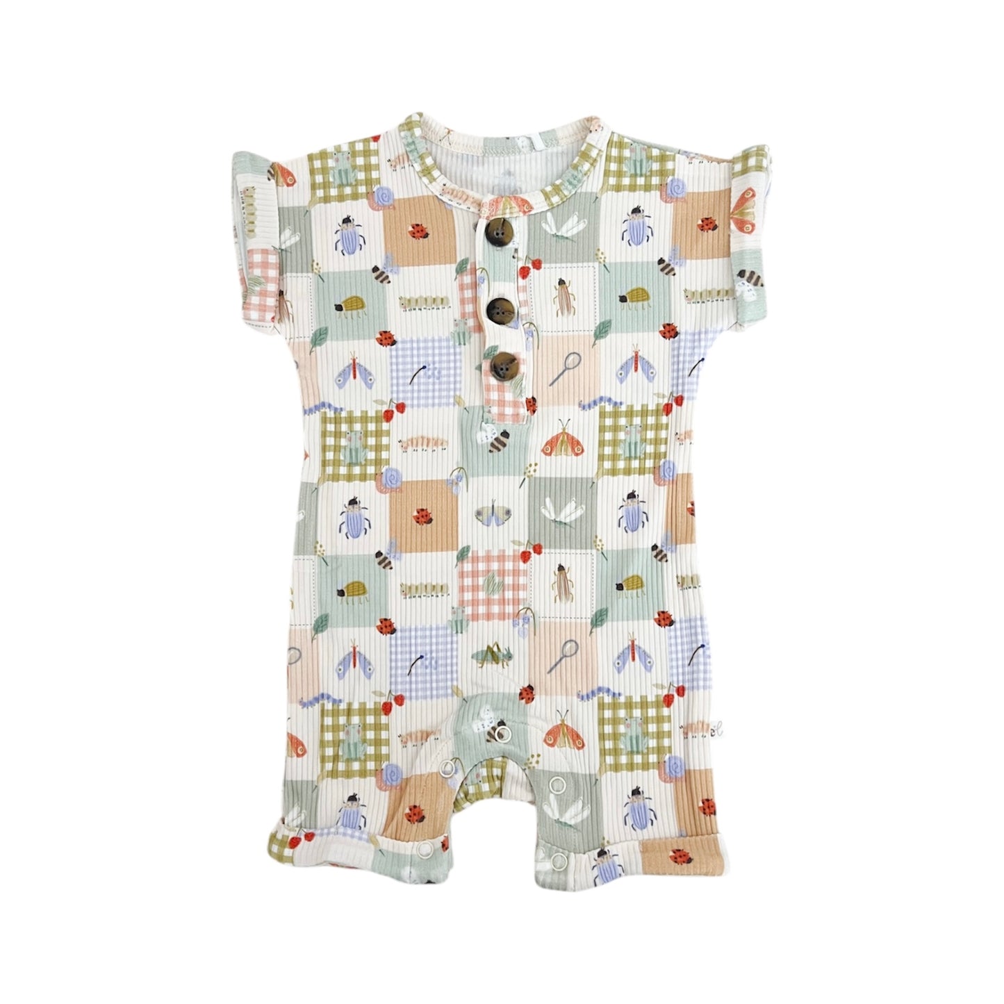 Ribbed Bamboo Henley Shortie | Bugs