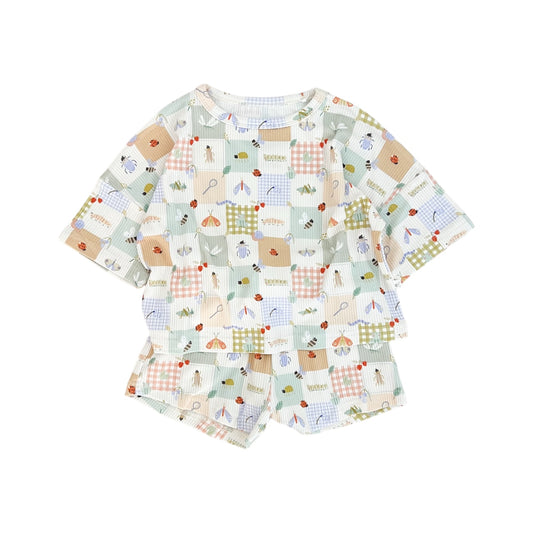 Ribbed Bamboo Boxy Tee & Short Set | Bugs