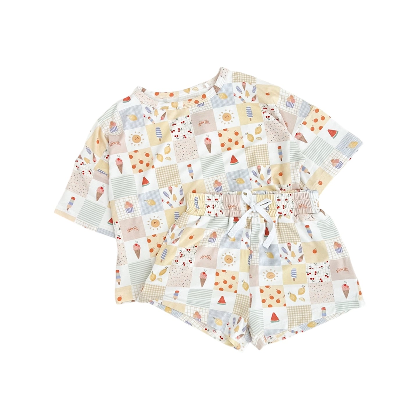 Bamboo Boxy Tee & Short Set | Sweet Treats
