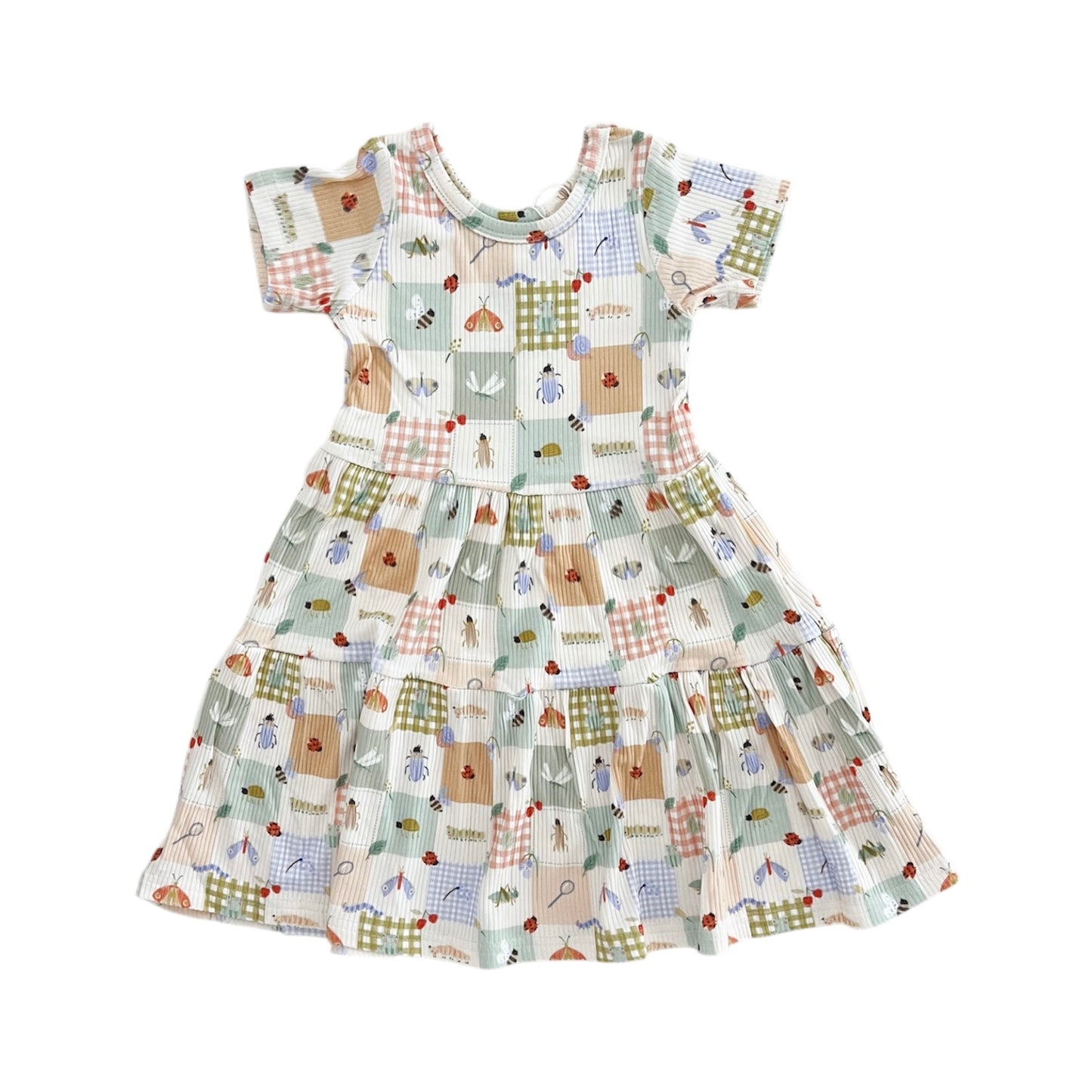 Ribbed Bamboo Short Sleeve Twirl Dress | Bugs