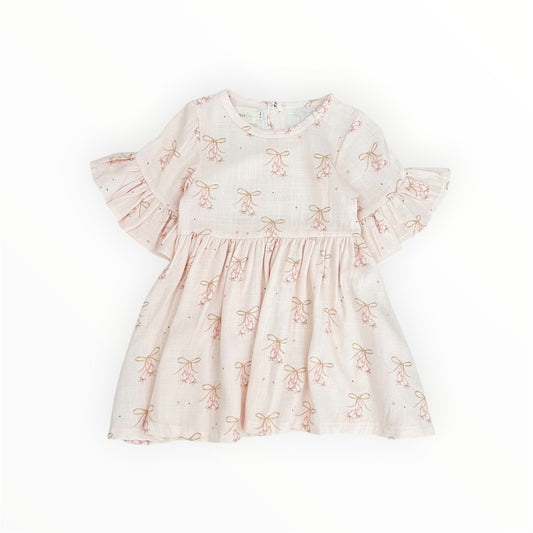 Linen Ruffle Sleeve Dress | Ballet Slippers