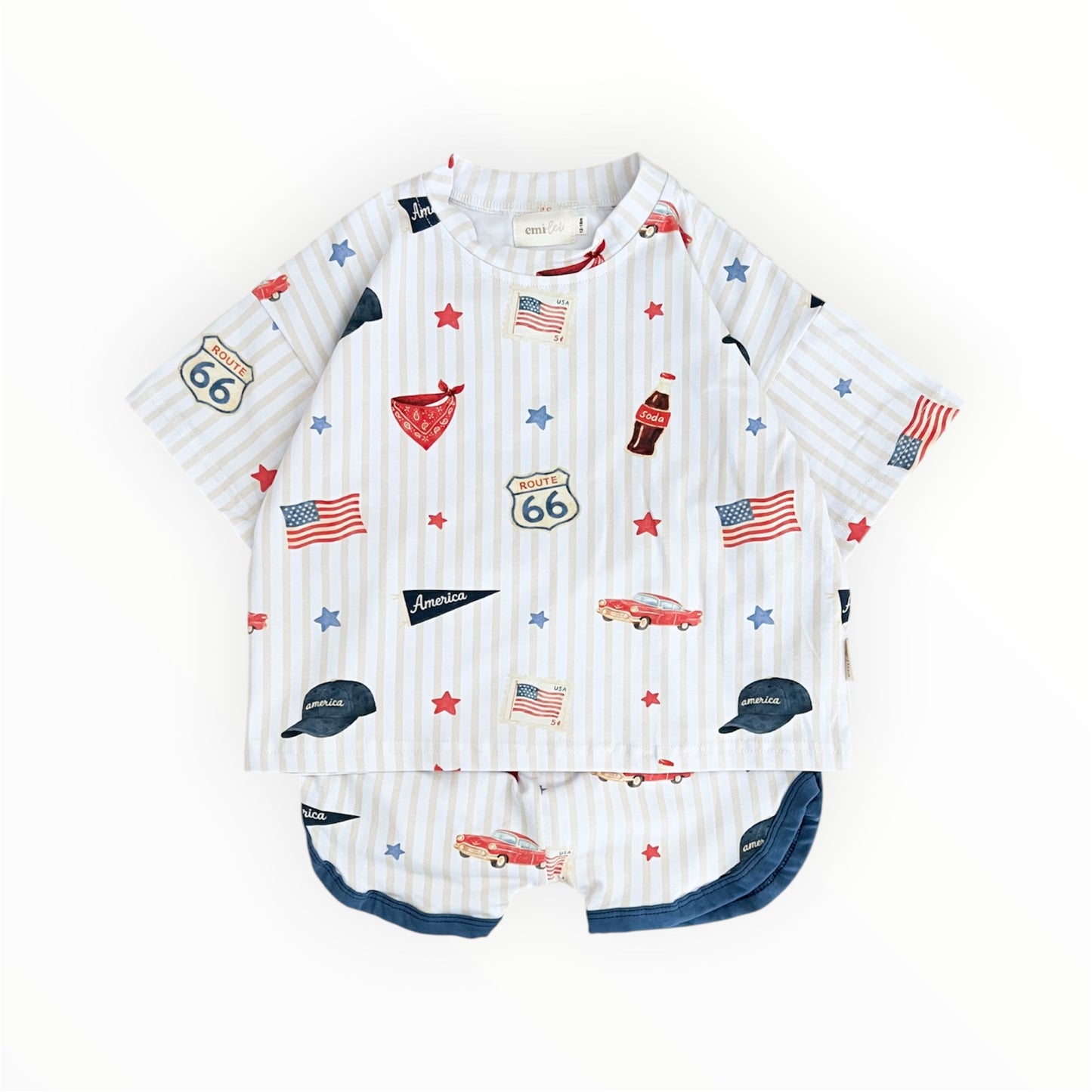 Cotton Tee & Shorts | Vintage America