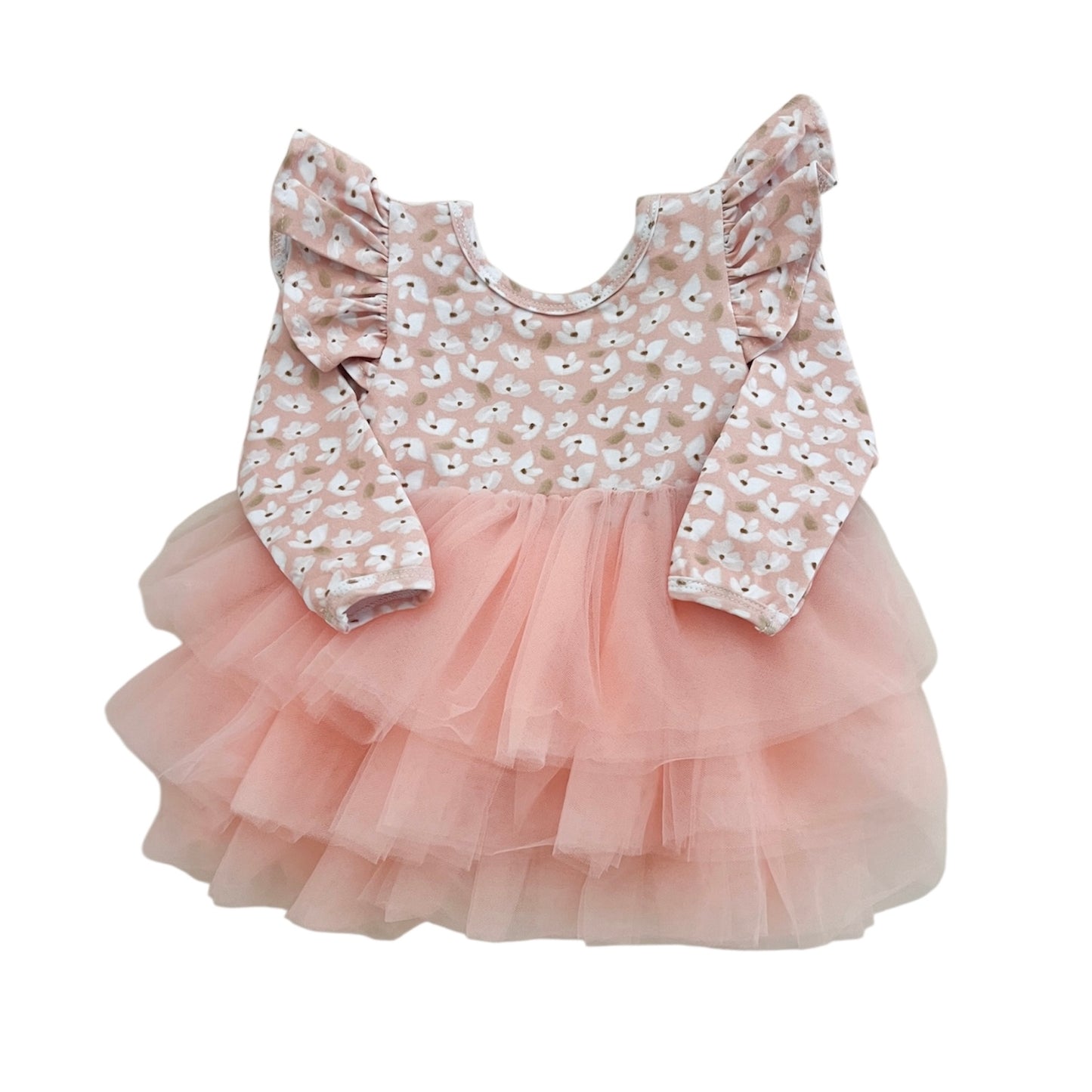 Long Sleeve Tulle Romper | Floral