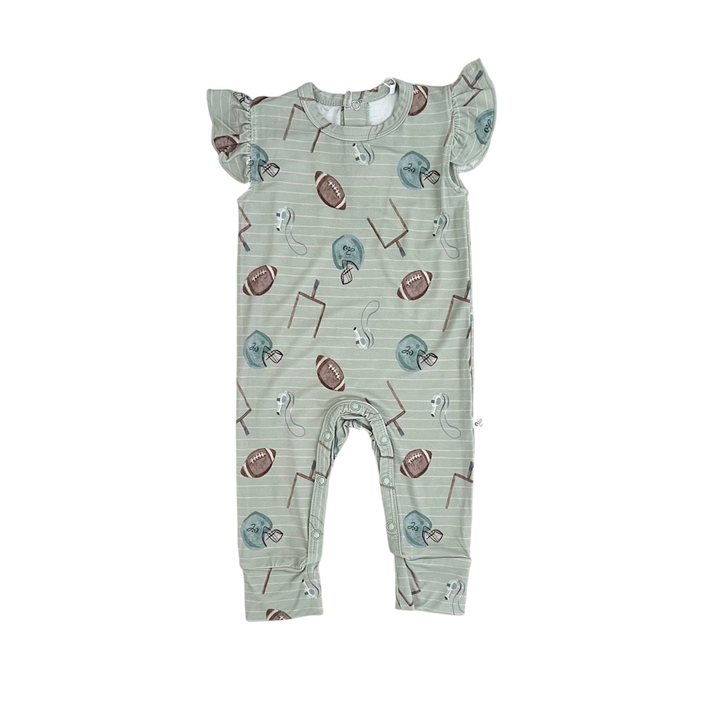Bamboo Ruffle Sleeve Romper | Touchdown
