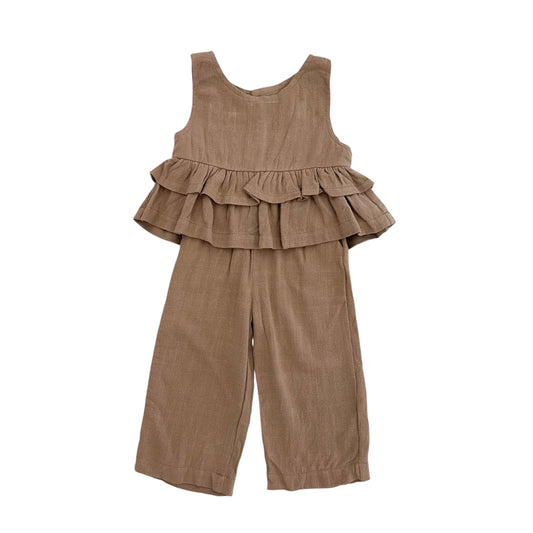 Linen Ruffle Top Set | Acorn