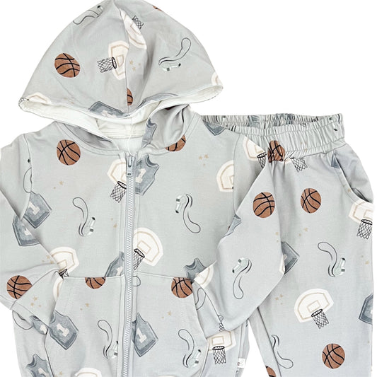 Bamboo Terry Hoodie & Jogger Set | Basketball