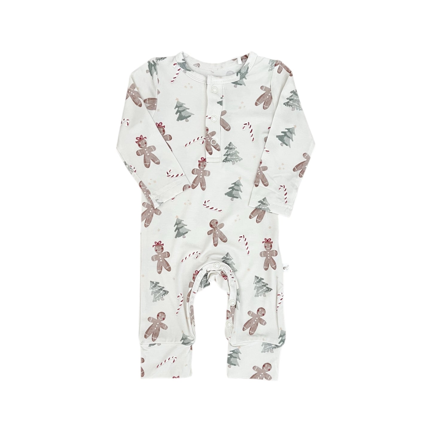 Bamboo Long Sleeve Romper | Gingerbread