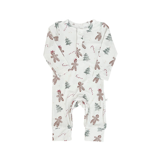 Bamboo Long Sleeve Romper | Gingerbread