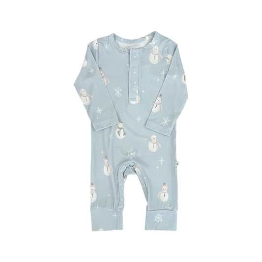 Bamboo Long Sleeve Romper | Snowman