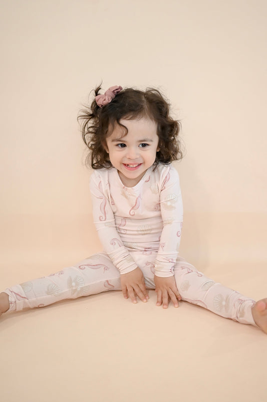 Bamboo Two Piece Toddler Set | Seahorse