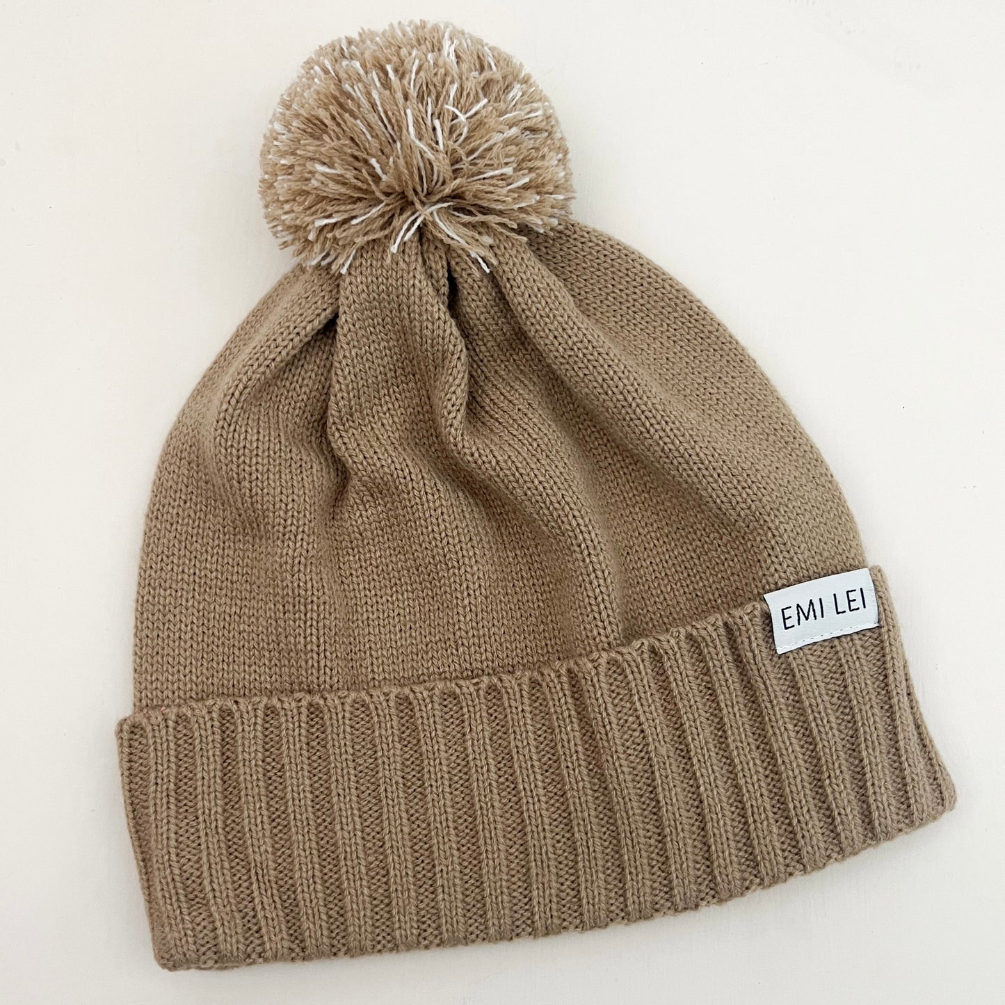 Adult Pom Beanie | Khaki