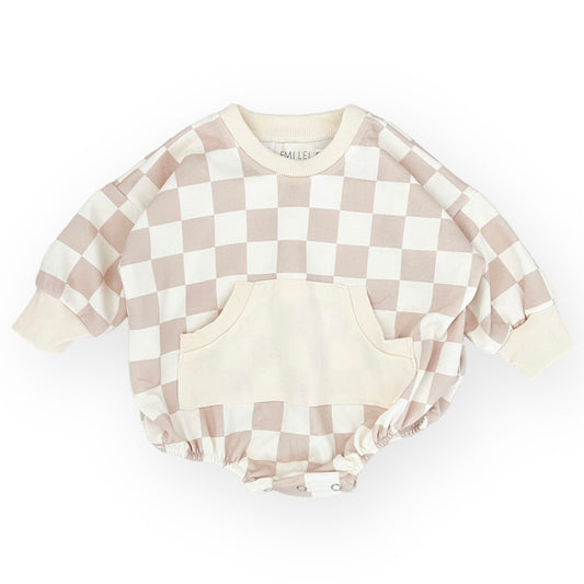 Carson Bubble Sweatshirt | Cream Checker