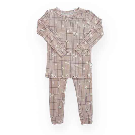 Bamboo Two Piece Toddler Set | Daisy Grid