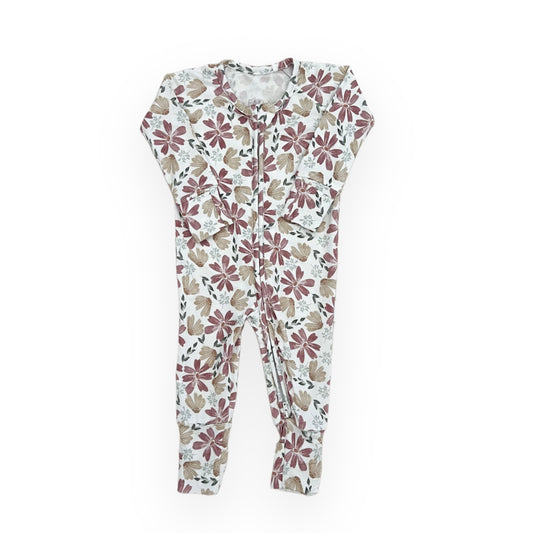Bamboo Convertible Footie Romper | Watercolor Floral