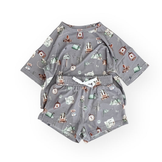 Bamboo Boxy Tee & Short Set | Camping
