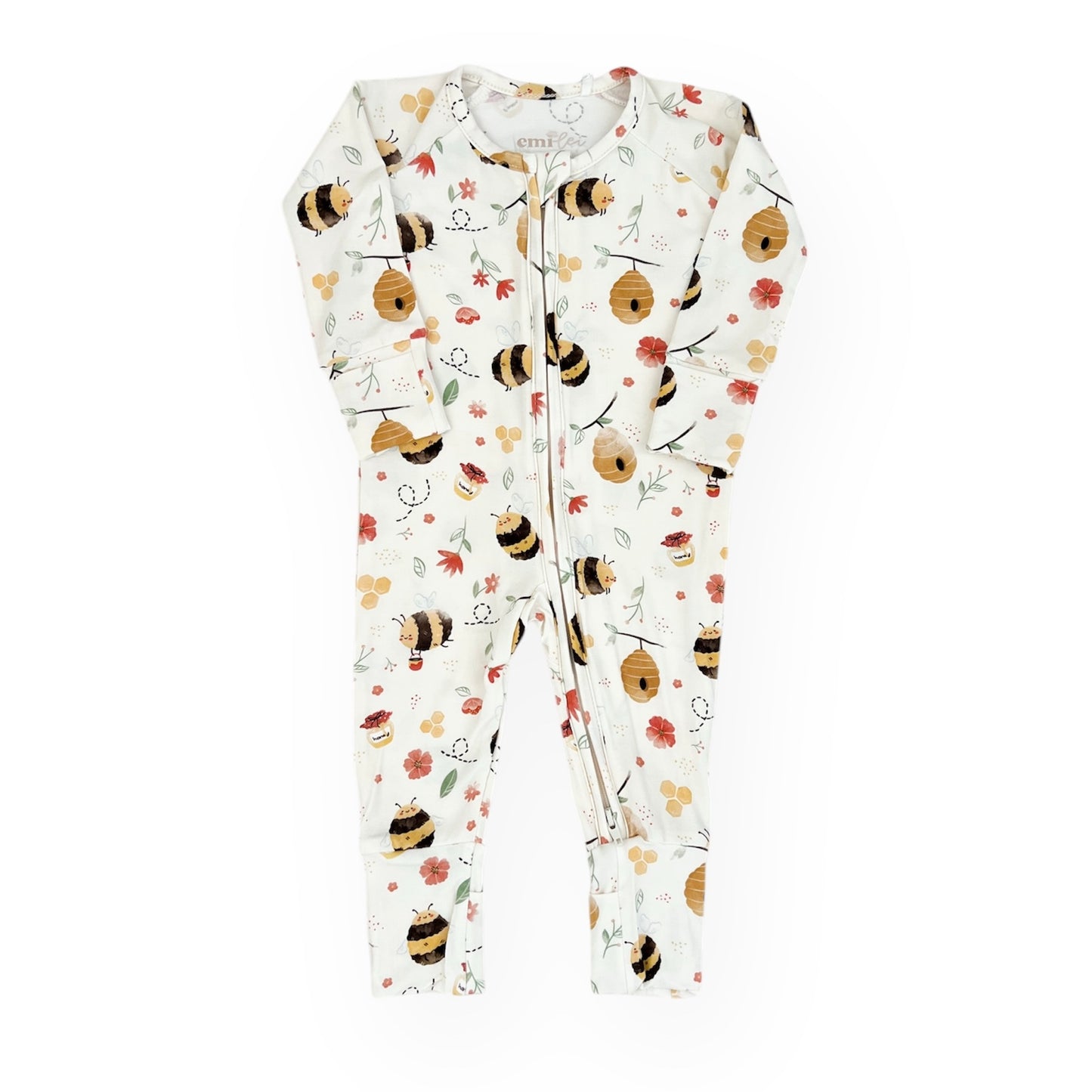 Bamboo Convertible Footie Romper | Honey Bee