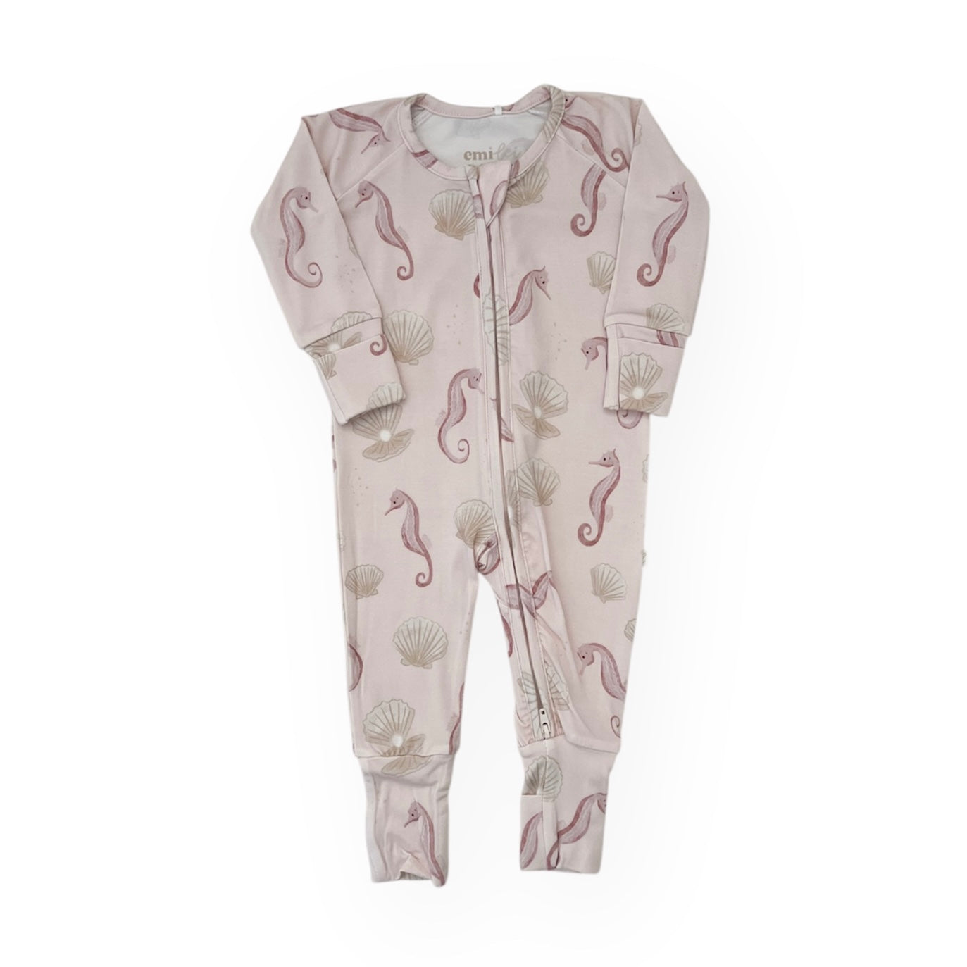 Bamboo Convertible Footie Romper | Seahorse