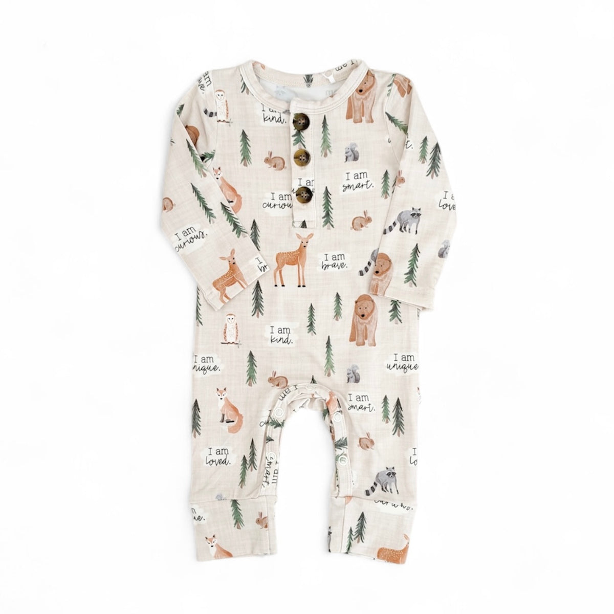 Bamboo Long Sleeve Romper | Woodland Affirmations