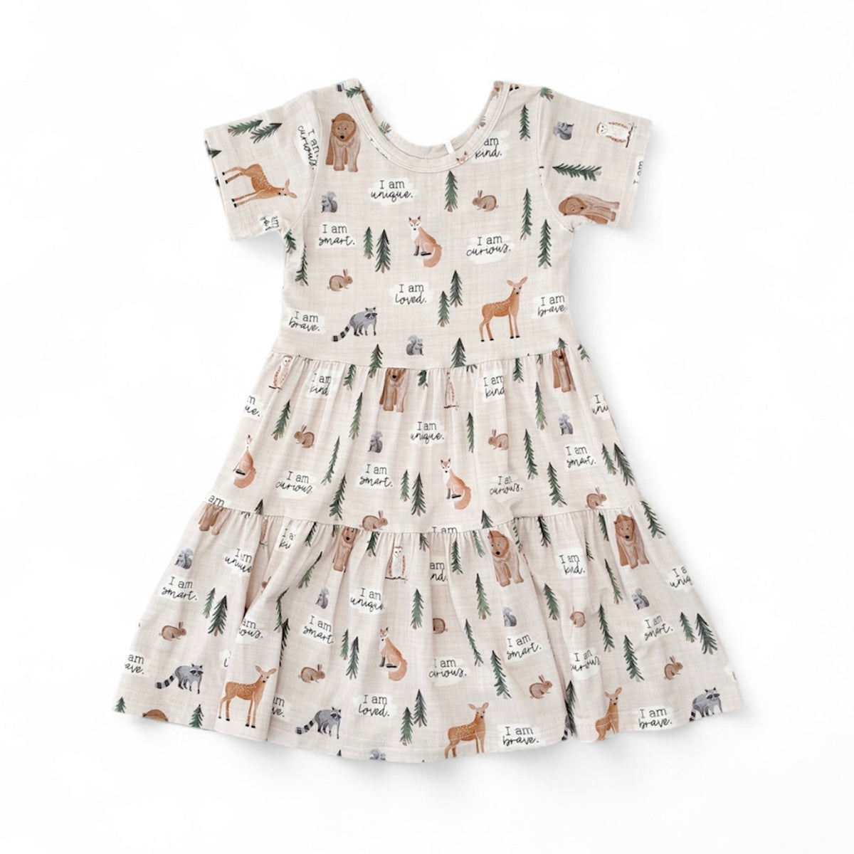 Bamboo Short Sleeve Twirl Dress | Woodland Affirmations