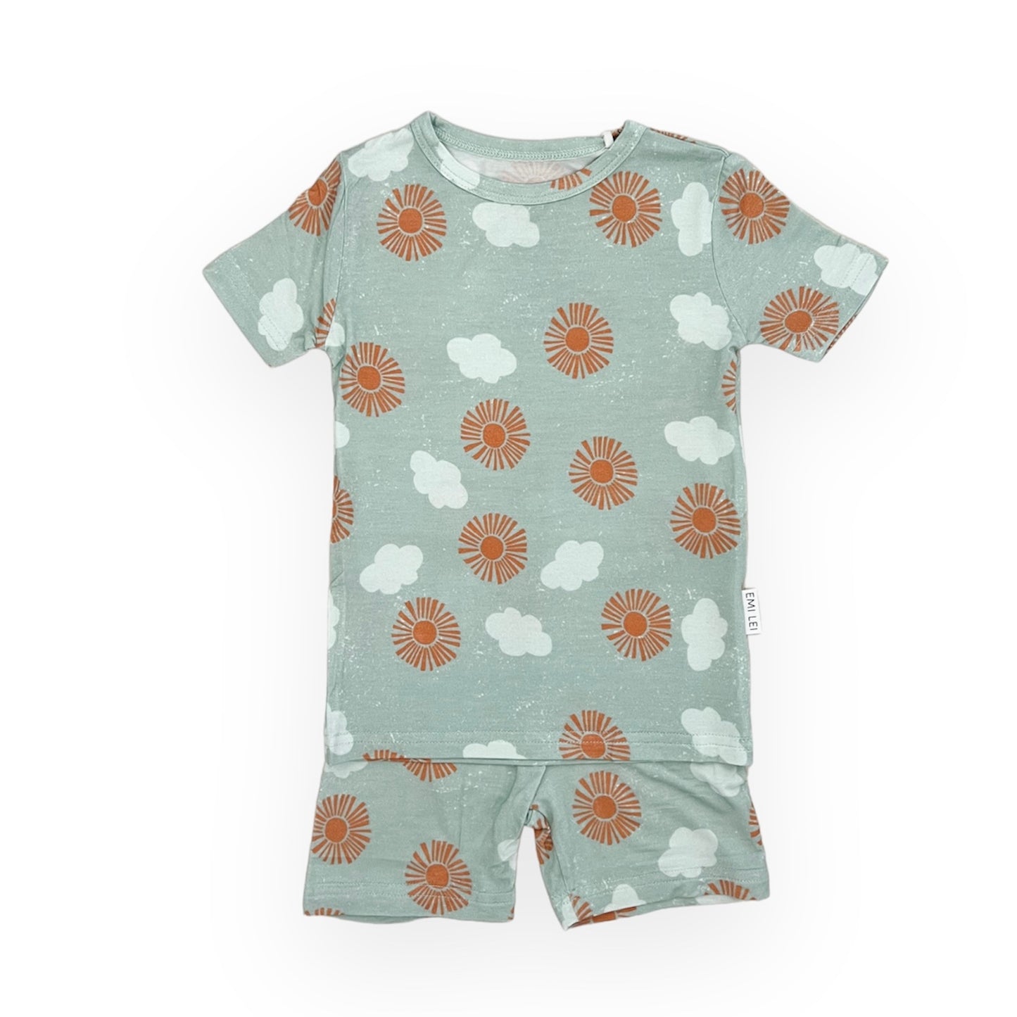 Bamboo Short Sleeve Toddler Pajama Set | Sunny Skies