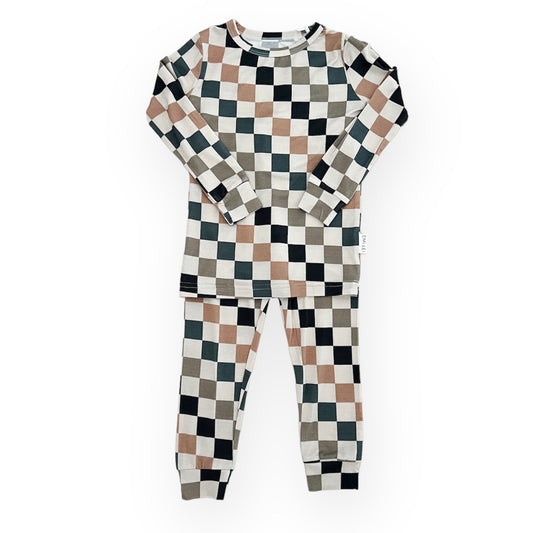 Bamboo Two Piece Toddler Set | Multi Check