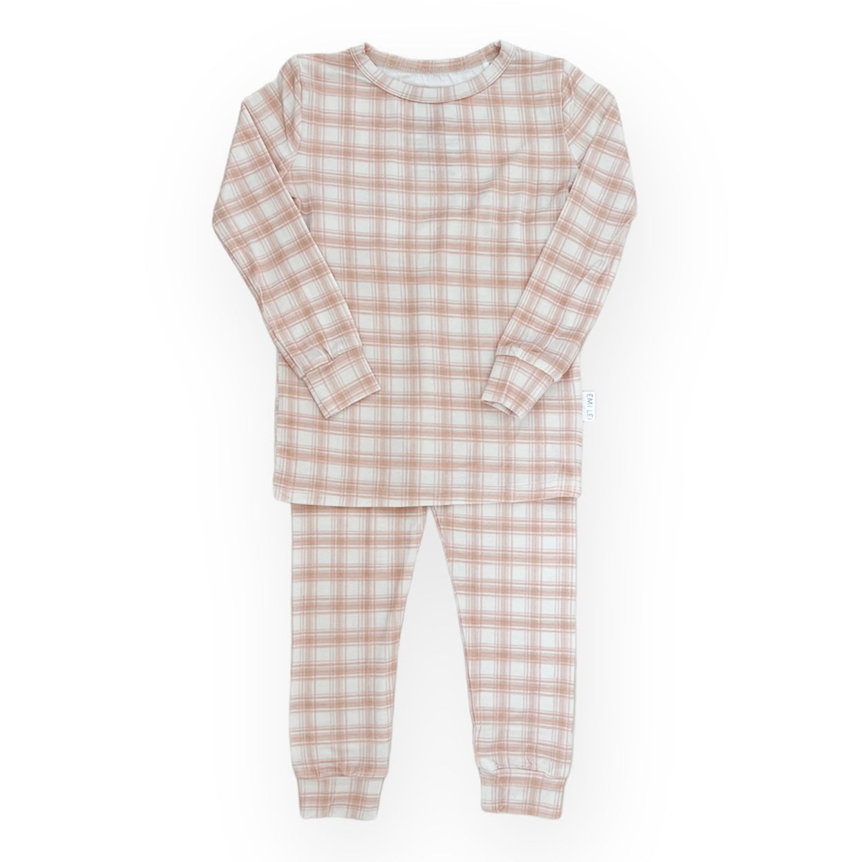 IMPERFECT Bamboo Two Piece Toddler Set | Blush Plaid