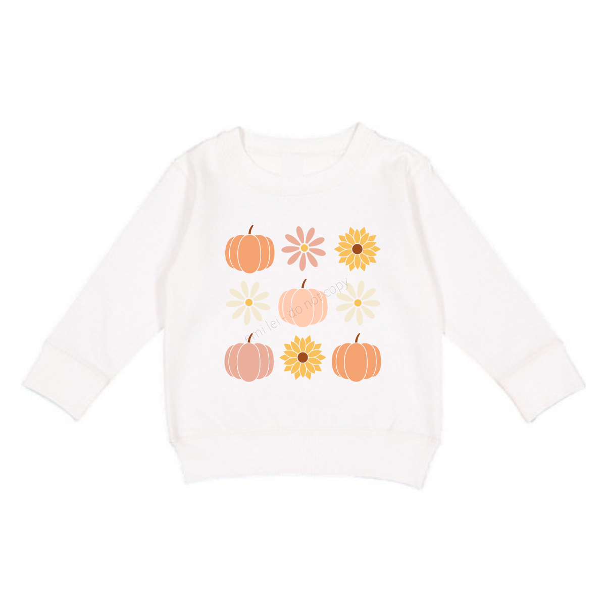Pumpkin Floral Graphic Sweatshirt
