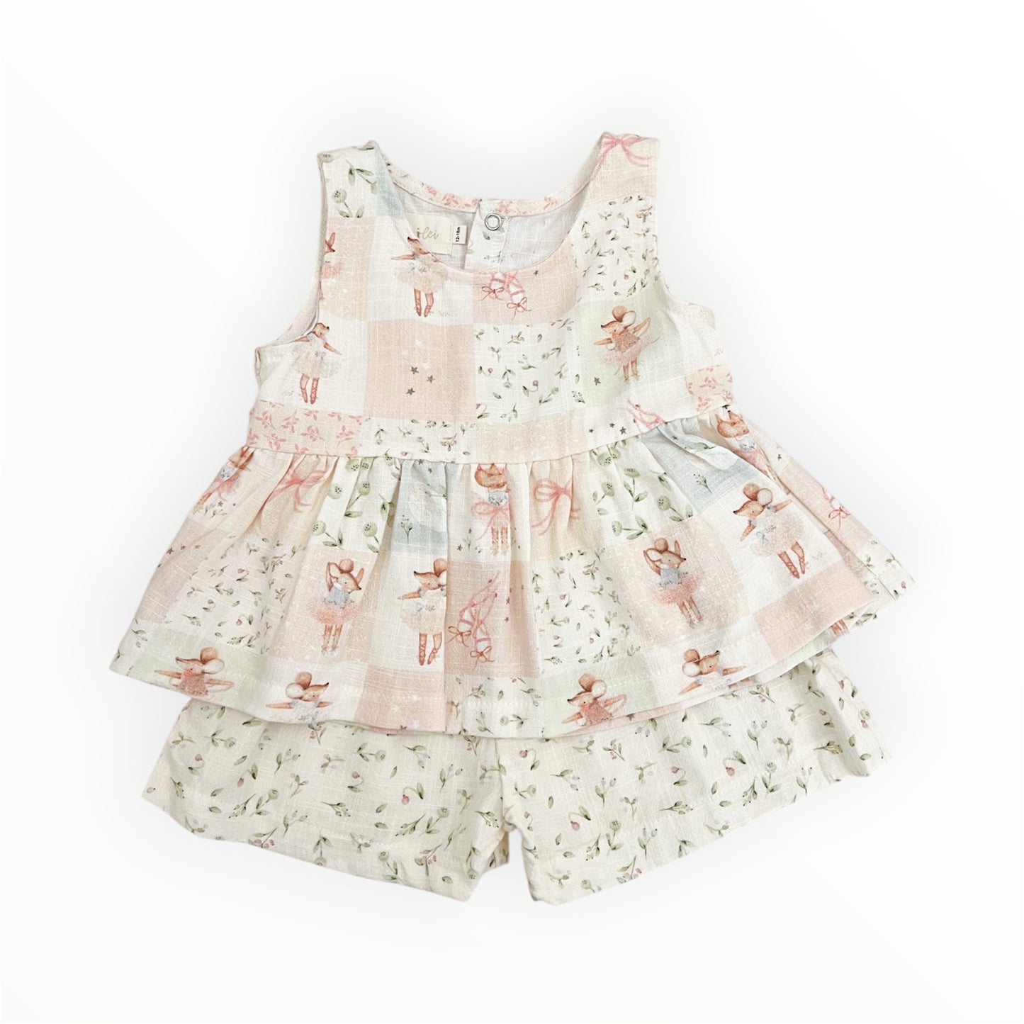 Linen Ruffle Top & Short Set | Patch Ballet