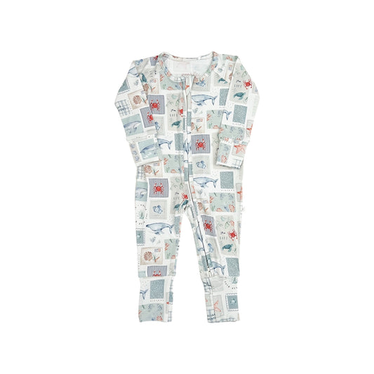 Bamboo Convertible Footie Romper | Sea Life