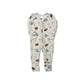 Bamboo Convertible Footie Romper | Football (Blue)