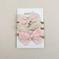 Bow Headbands & Clips | Set of 3 - Vintage Blush/Ivory Lace