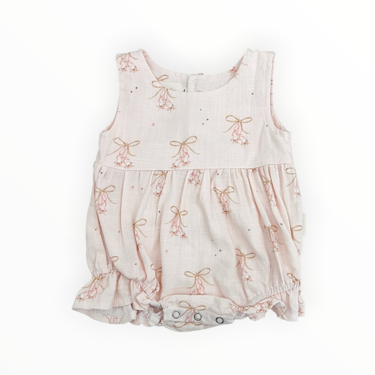 Linen Ruffle Romper | Ballet Slippers