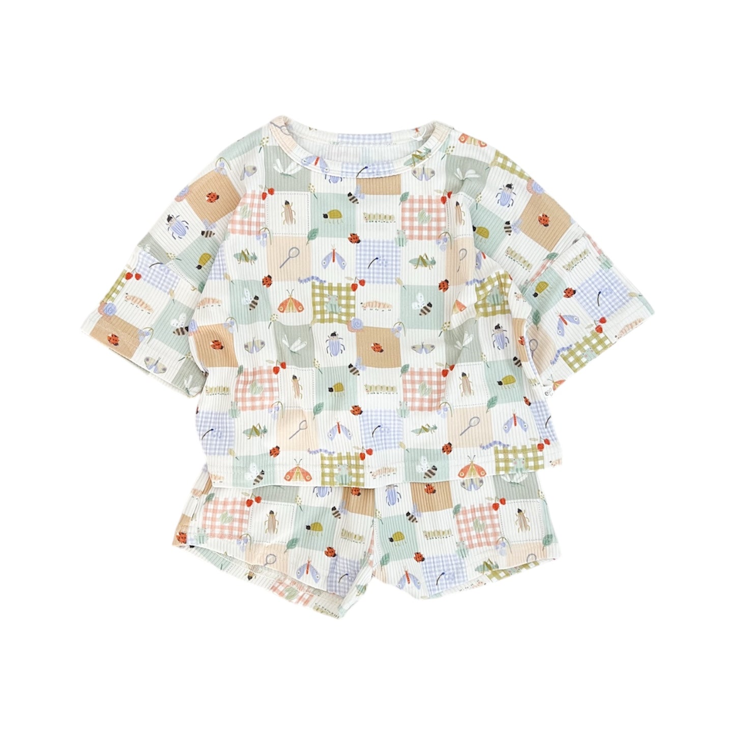 Ribbed Bamboo Boxy Tee & Short Set | Bugs