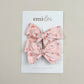 Pigtail Bow Clips | Cherry Lace