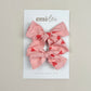 Pigtail Bow Clips | Hearts