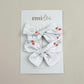 Pigtail Bow Clips | Cherry