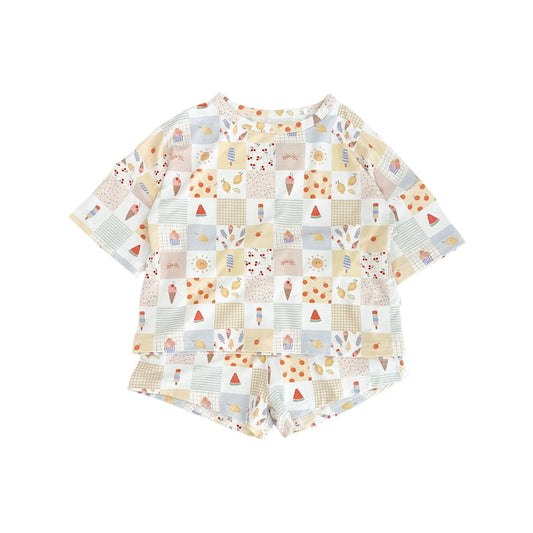 Bamboo Boxy Tee & Short Set | Sweet Treats