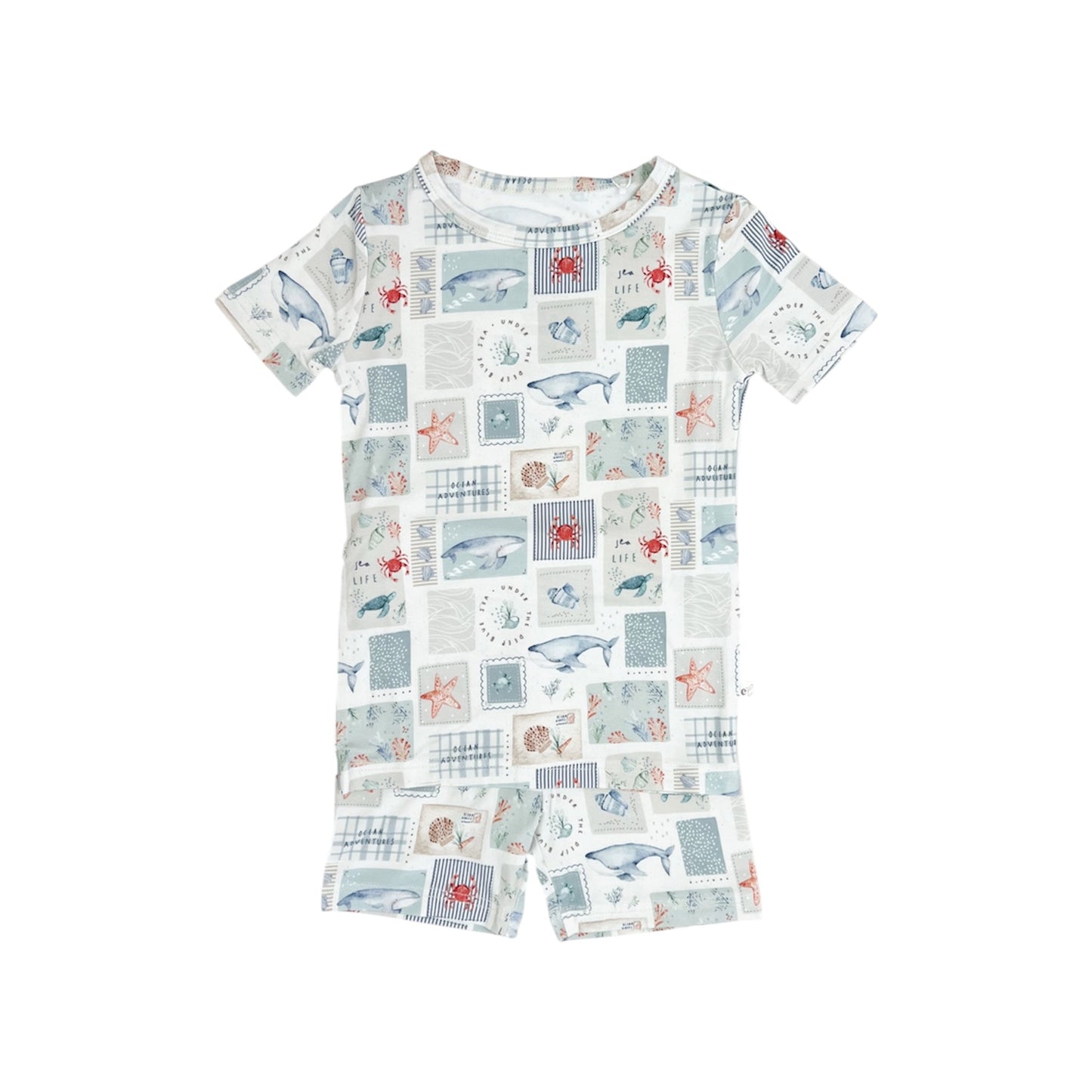 Bamboo Two Piece Toddler & Youth PJ Set | Sea Life