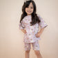 Organic Cotton Boxy Tee & Bike Short Set | Hydrangea