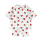 Organic Cotton Boxy Tee & Bike Short Set | Strawberries