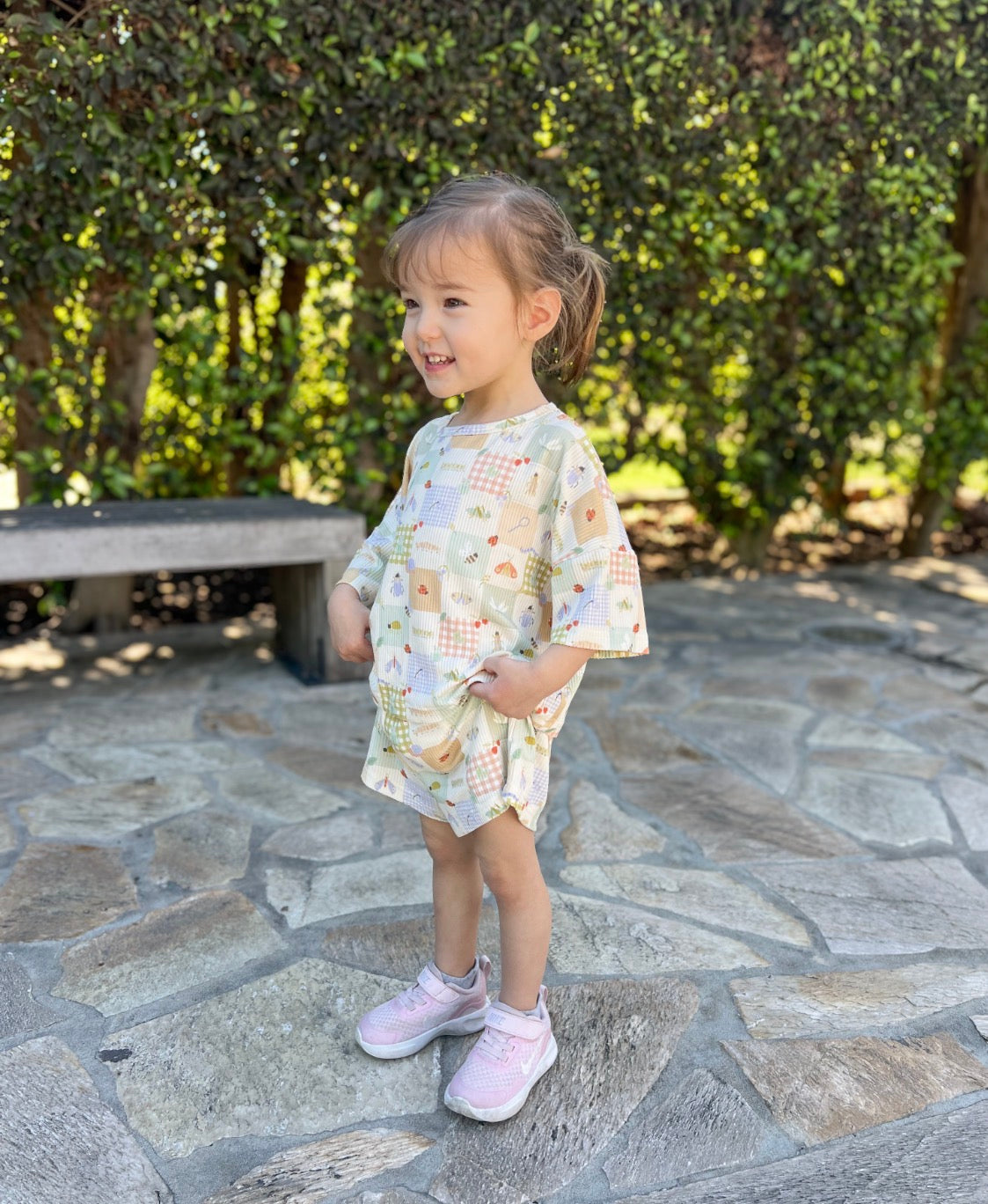 Ribbed Bamboo Boxy Tee & Short Set | Bugs