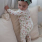 Bamboo Convertible Footie Romper | Strawberry Bunnies