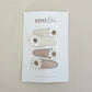 Daisy Hair Clips - Set of 4