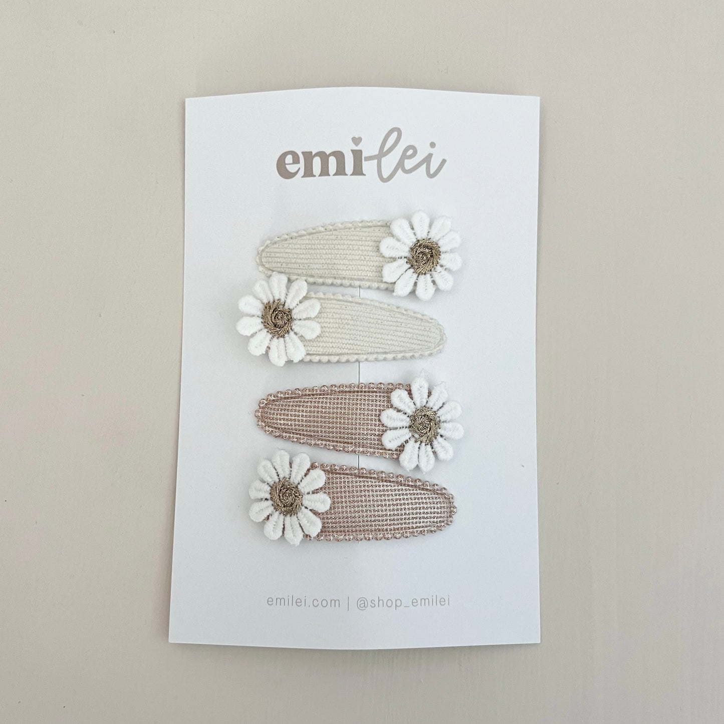 Daisy Hair Clips - Set of 4